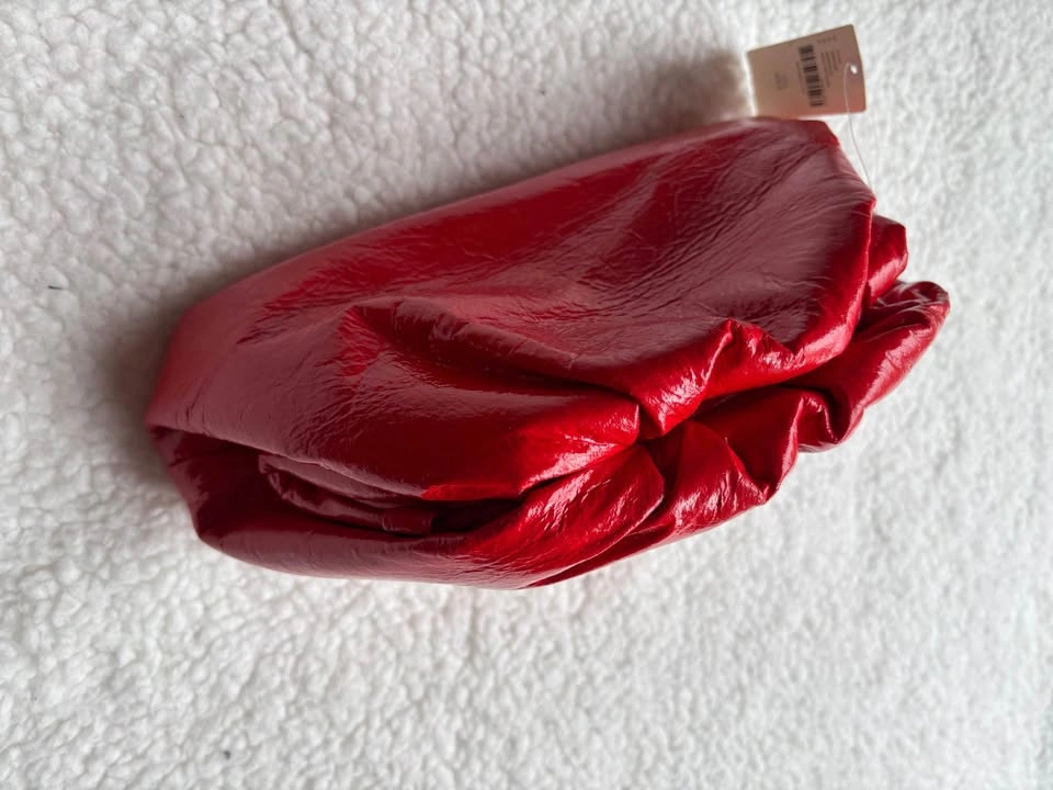 NWT Anthropologie Glossy Red Frankie Mini Clutch Bag - photo 3