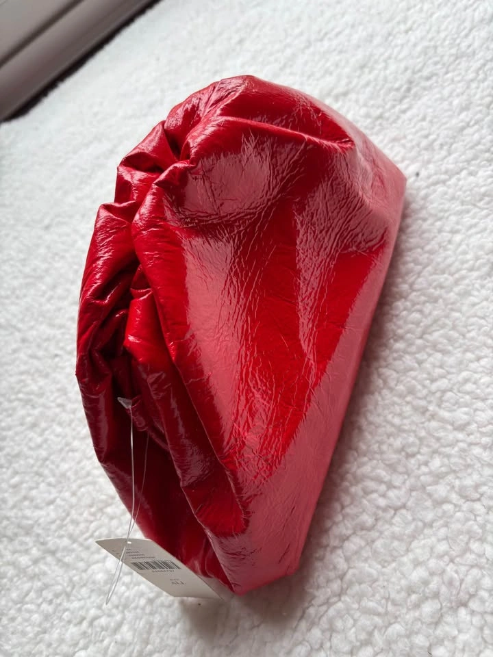 NWT Anthropologie Glossy Red Frankie Mini Clutch Bag - photo 4