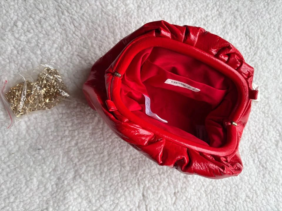 NWT Anthropologie Glossy Red Frankie Mini Clutch Bag - photo 5