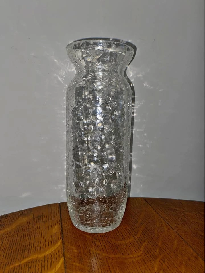 Glass Crackle Vase