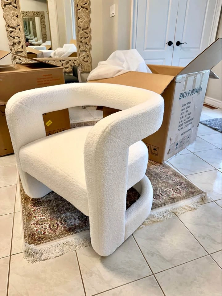 New Modern Organic Style Accent Arm Chairs