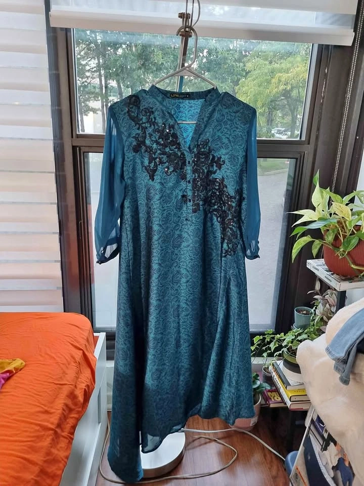Embroidered Silk Dress