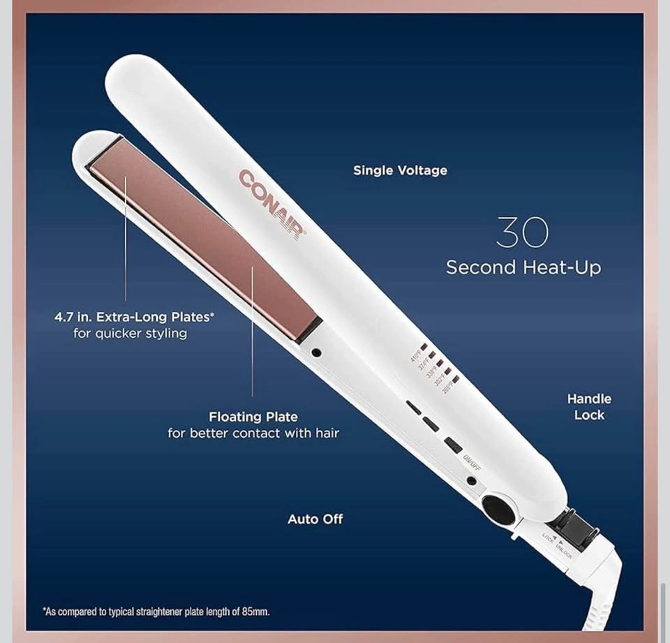 Conair Double Ceramic 1" Flat Iron - Brand New - photo 2