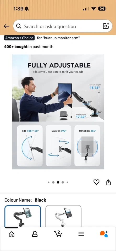 HUANUO Single Monitor Arm - photo 4