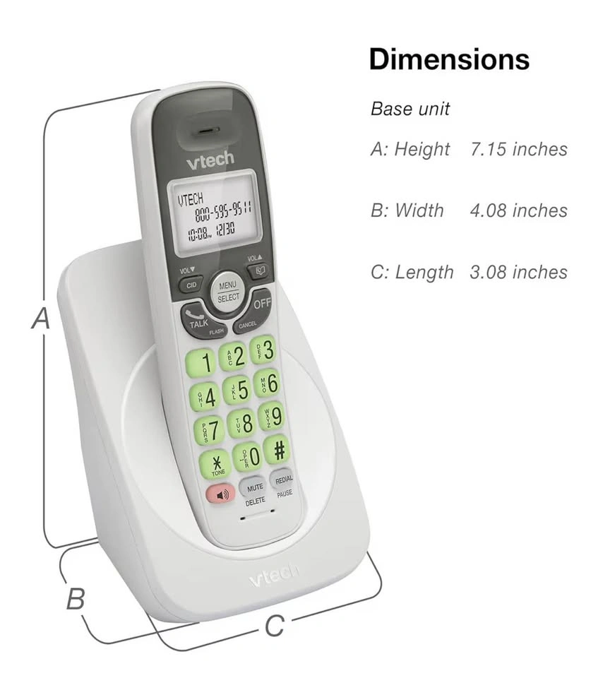 BRAND NEW VTech Cordless Phone with Speakerphone (VG101) - White - photo 2