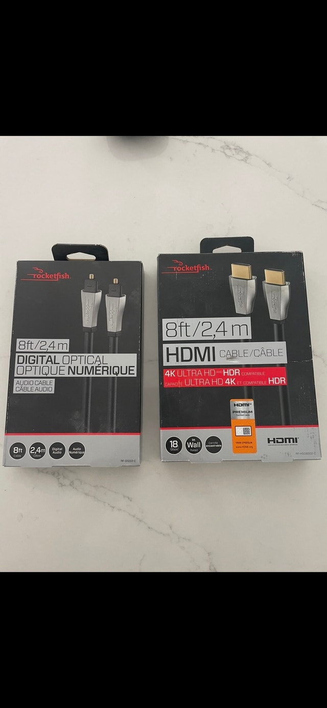 New Optical and HDMI Cables