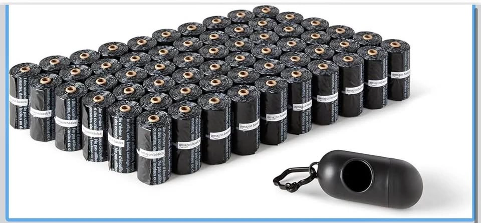 NEW Amazon Basics Dog Waste Bags (900 Count) + Dispenser & Clip