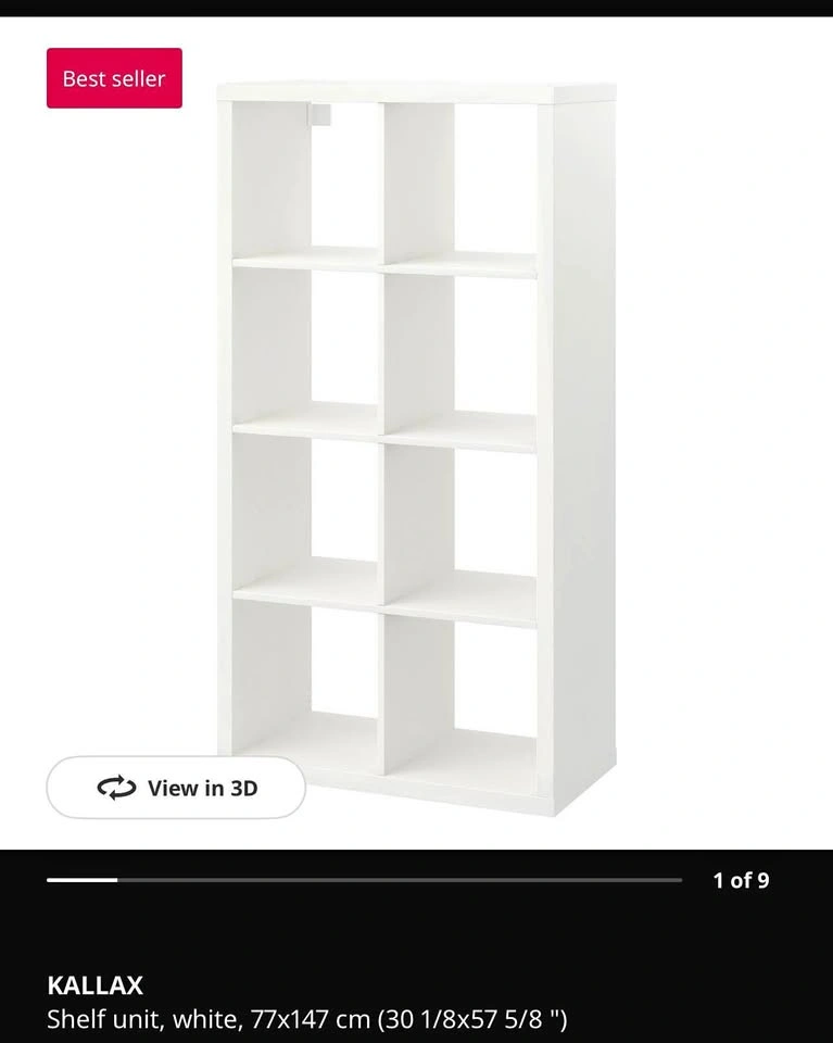 IKEA KALLAX Cube shelf unit - White