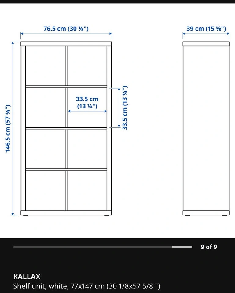 IKEA KALLAX Cube shelf unit - White - photo 2