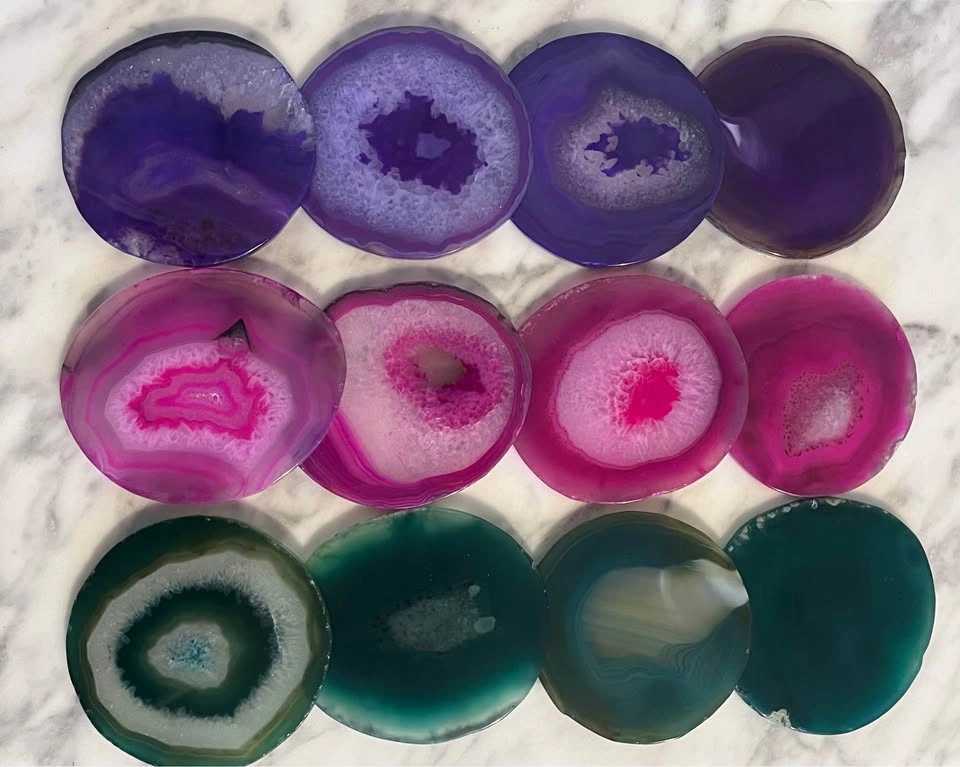 Gemstone Coasters - Mothers Day Gift - Agate Geode Coasters - photo 2