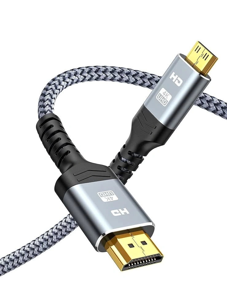 Mini HDMI to HDMI Cable 6FT, Snowkids 2.0 (4K 60Hz)