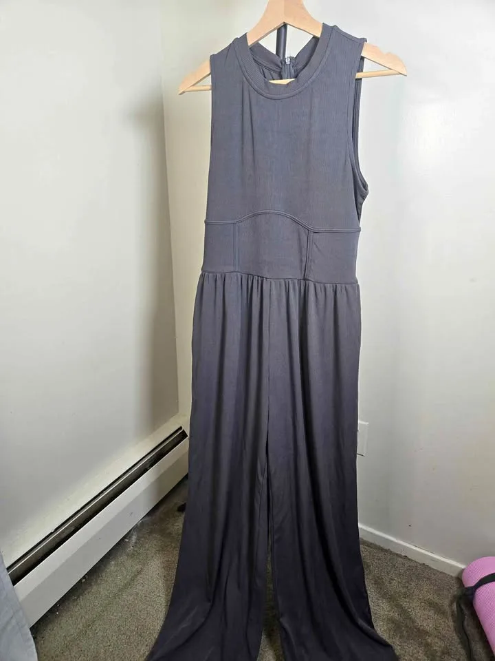 Solid Sleeveless Wide Leg Jumpsuit thumbnail