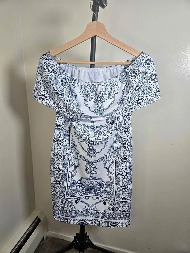Shein off- shoulder mini-dress thumbnail