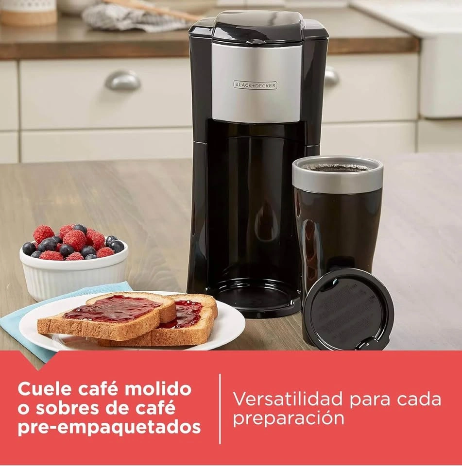 NEW Black+Decker Single Serve Coffeemaker w/ 16oz Travel Mug - photo 2