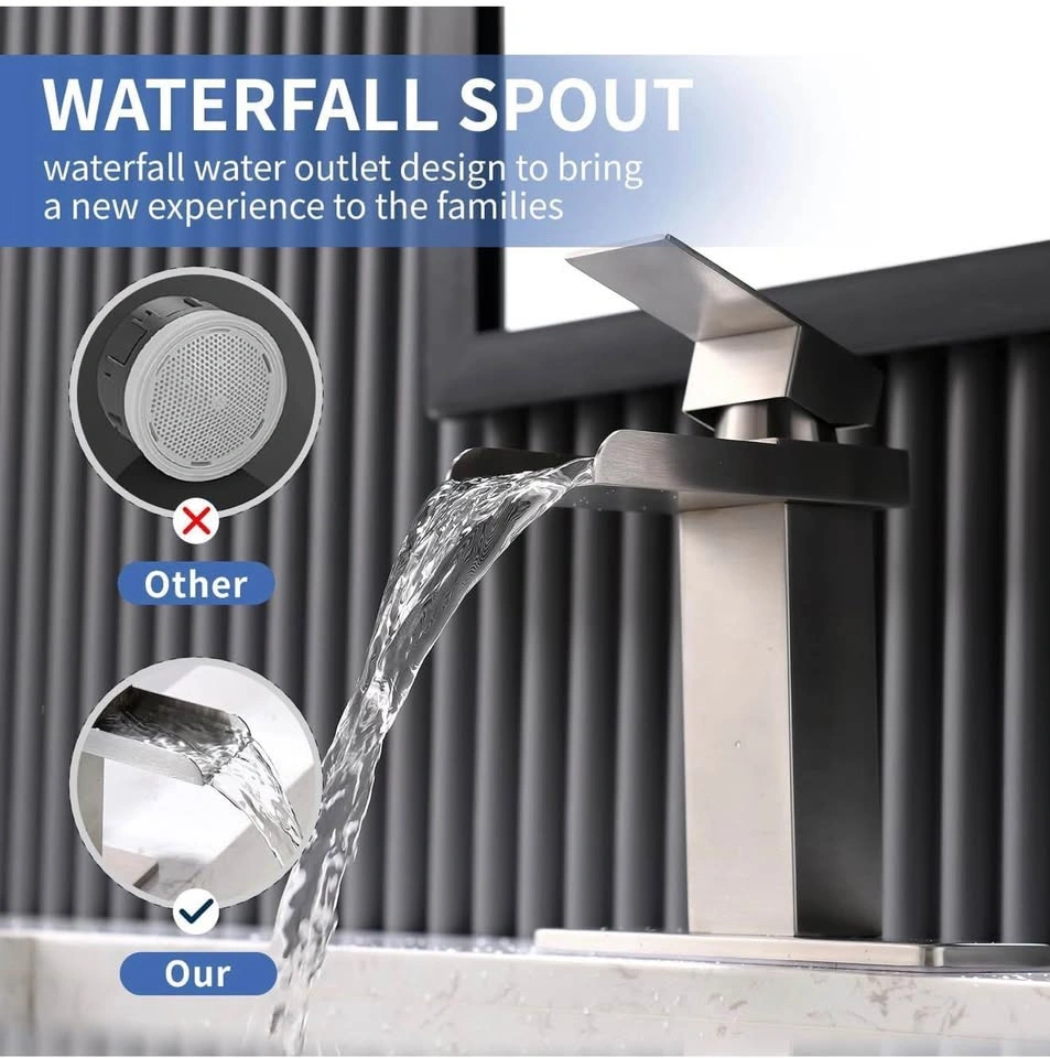 NEW Modern Brushed Nickel Bathroom Sink Faucet – Lairuier - photo 3