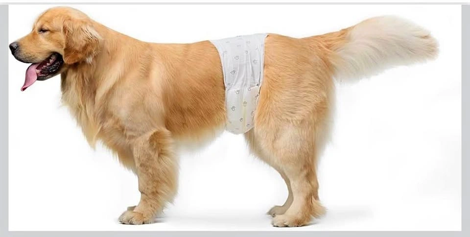 NEW Amazon Basics Disposable Male Dog Wraps – 30-Pack - Size Lar