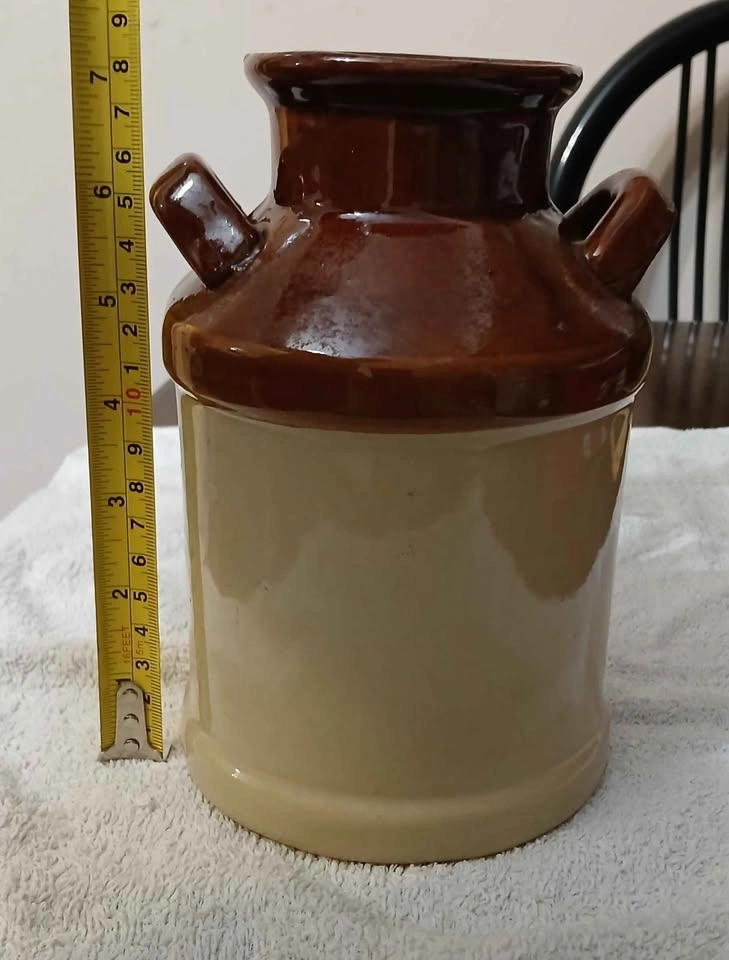 Vintage glazed stoneware milk jug crock - 20 - photo 2