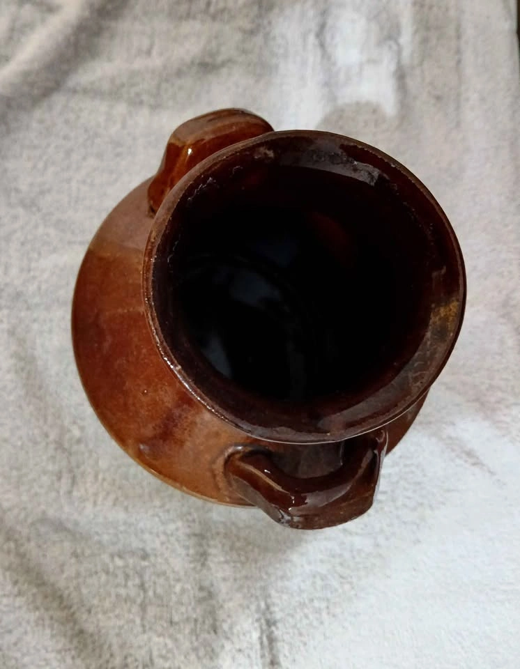 Vintage glazed stoneware milk jug crock - 20 - photo 3