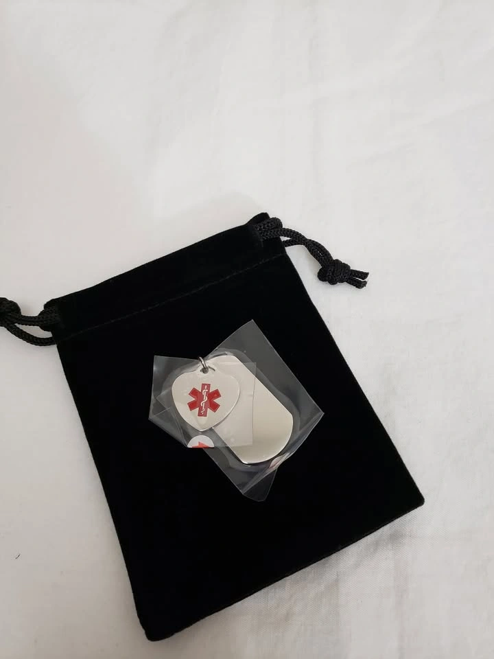 NEW! Alpine Stainless Steel Double Medical Alert Pendants - photo 2