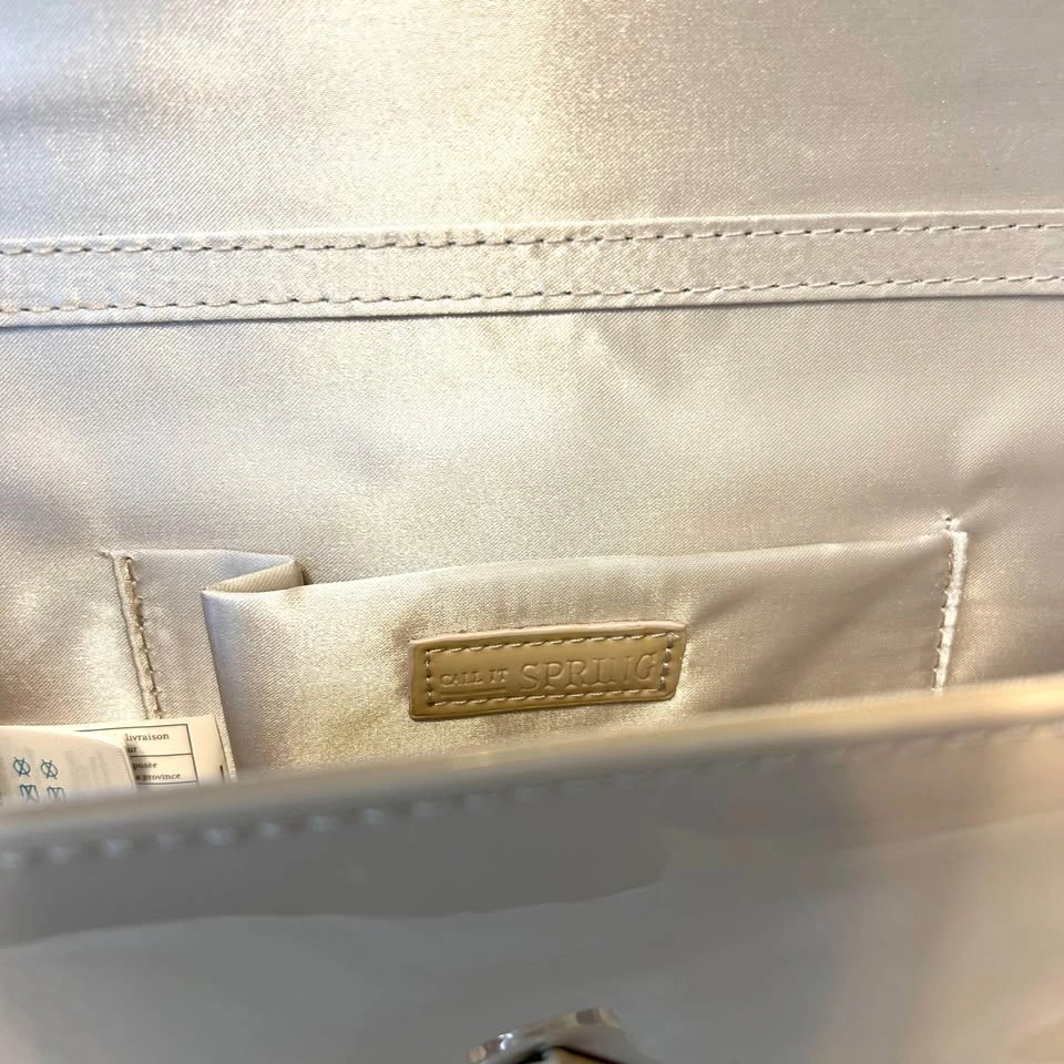 Call It Spring Women’s Shiny Beige Crossbody Bag - photo 5