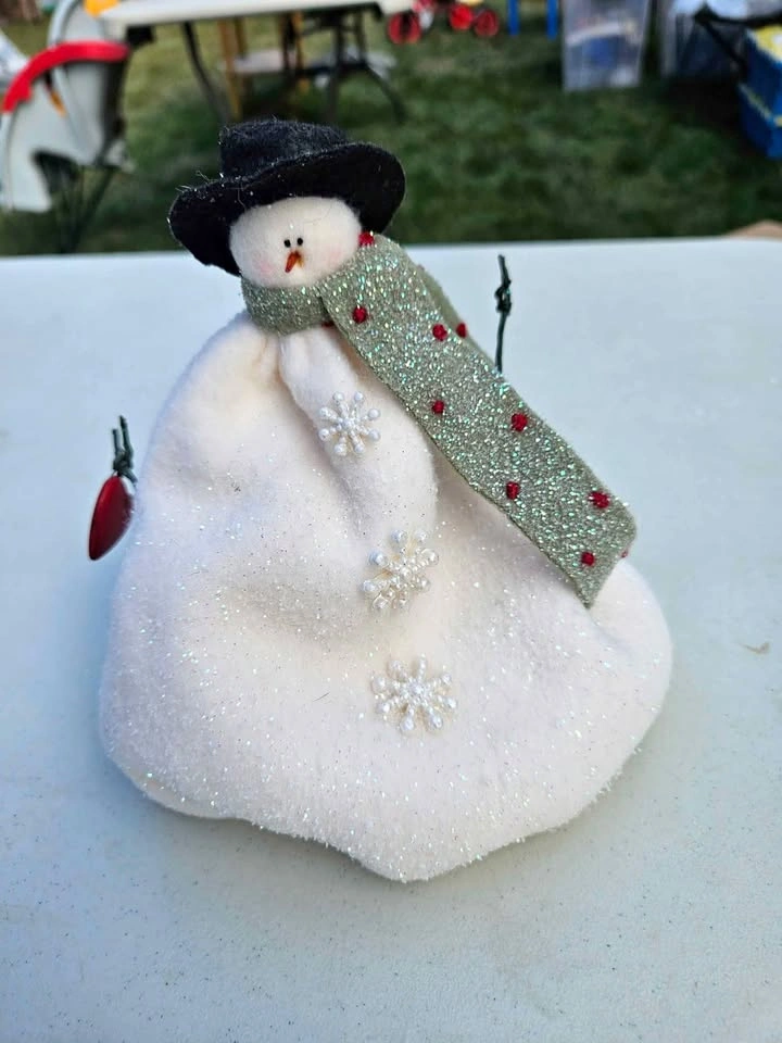 Beanbag Snowman Decoration