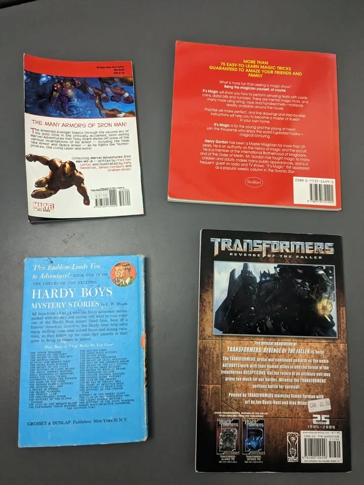 Assorted Books: Iron Man, It's Magic, Hardy Boys, Transformers - photo 2