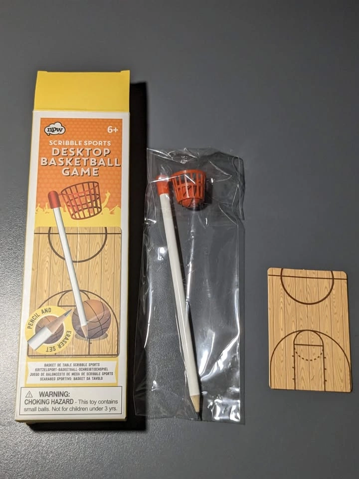 Desktop Basketball Game Pencil Top/Eraser with Play Board - photo 2