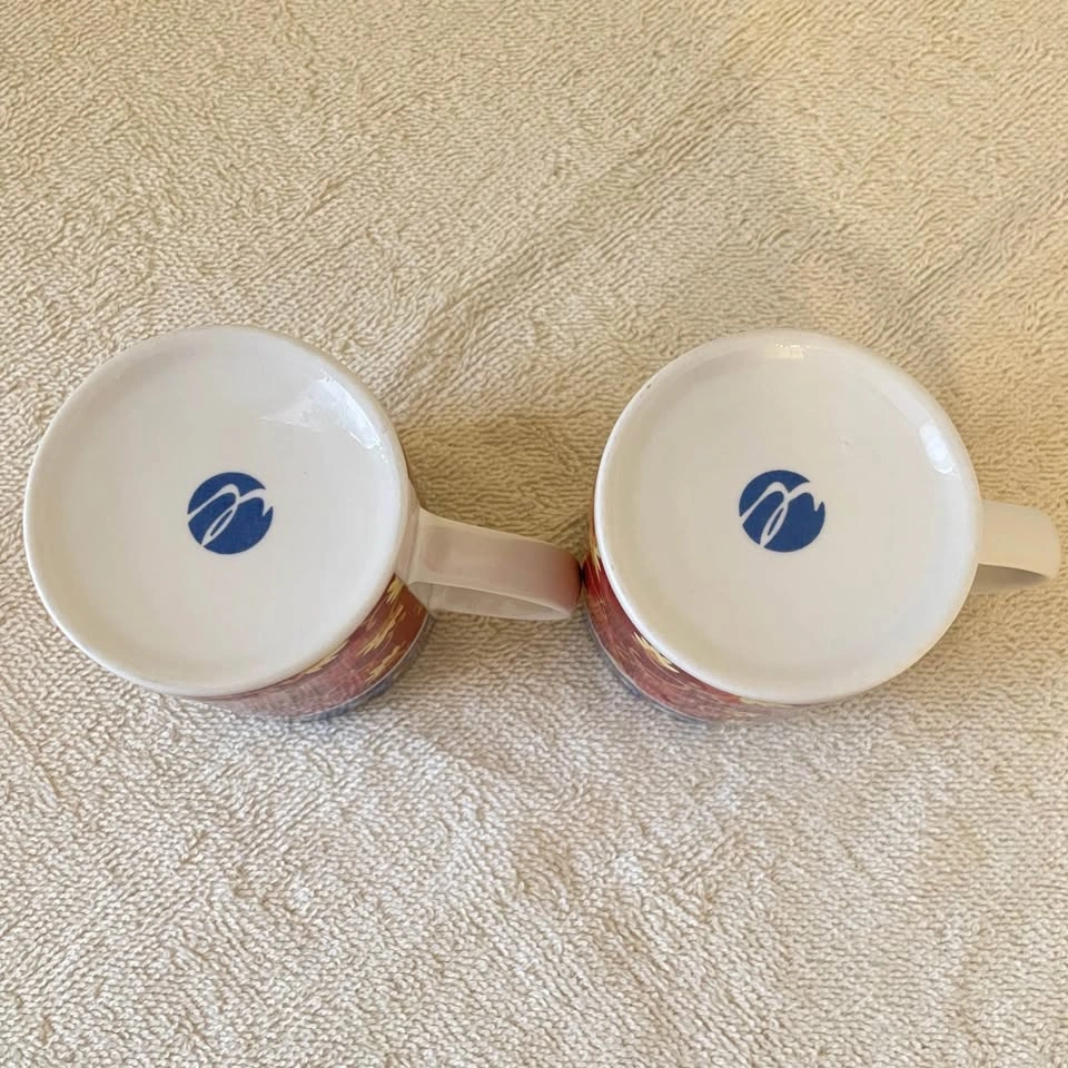 Set of 2 Red & Blue Floral Mugs - photo 5