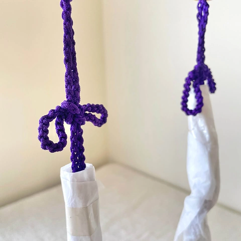 Mini Japanese Temari Balls with Tassels (Set of 2) - photo 3