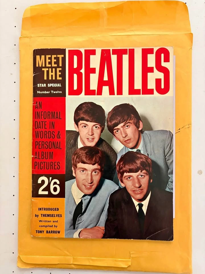 Vintage Beatles Magazine & John Lennon Stamps