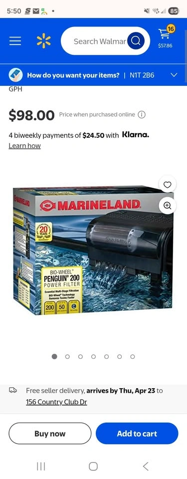 EUC Marineland Penguin BioWheel 200 Filter - photo 3