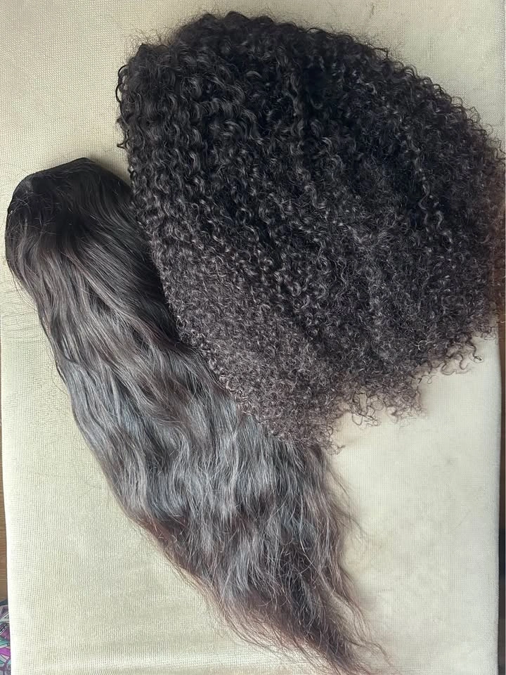 Human hair bodywave 1/2 wig & human hair curly wig - photo 2