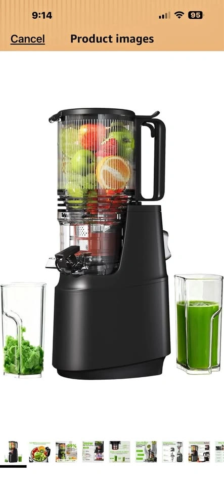 Cold pressed juicer