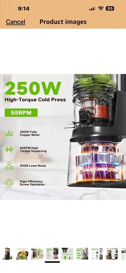 Cold pressed juicer - photo 2