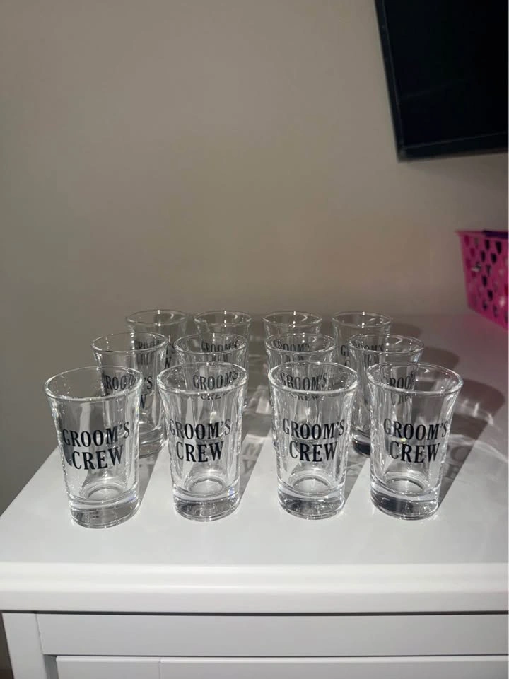 12 pcs Groom crew shot glasses - photo 2