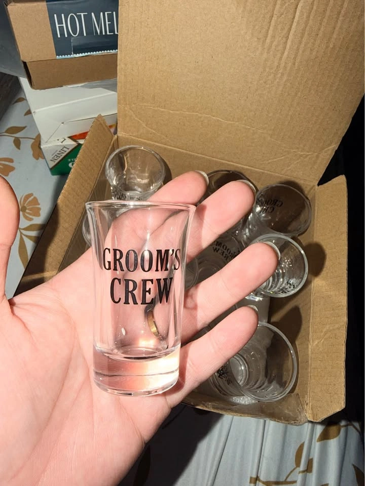 12 pcs Groom crew shot glasses - photo 3