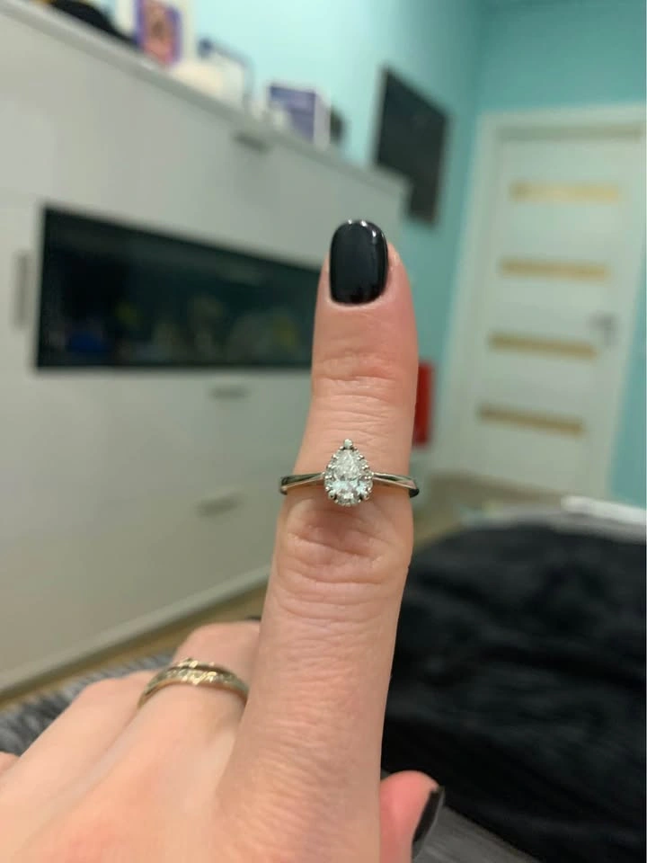 14k White Gold Diamond Ring - photo 3