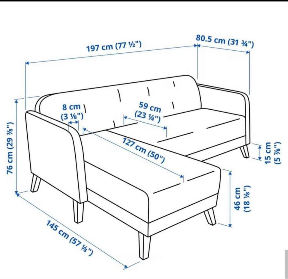 Ikea L shaped Sofa - photo 3