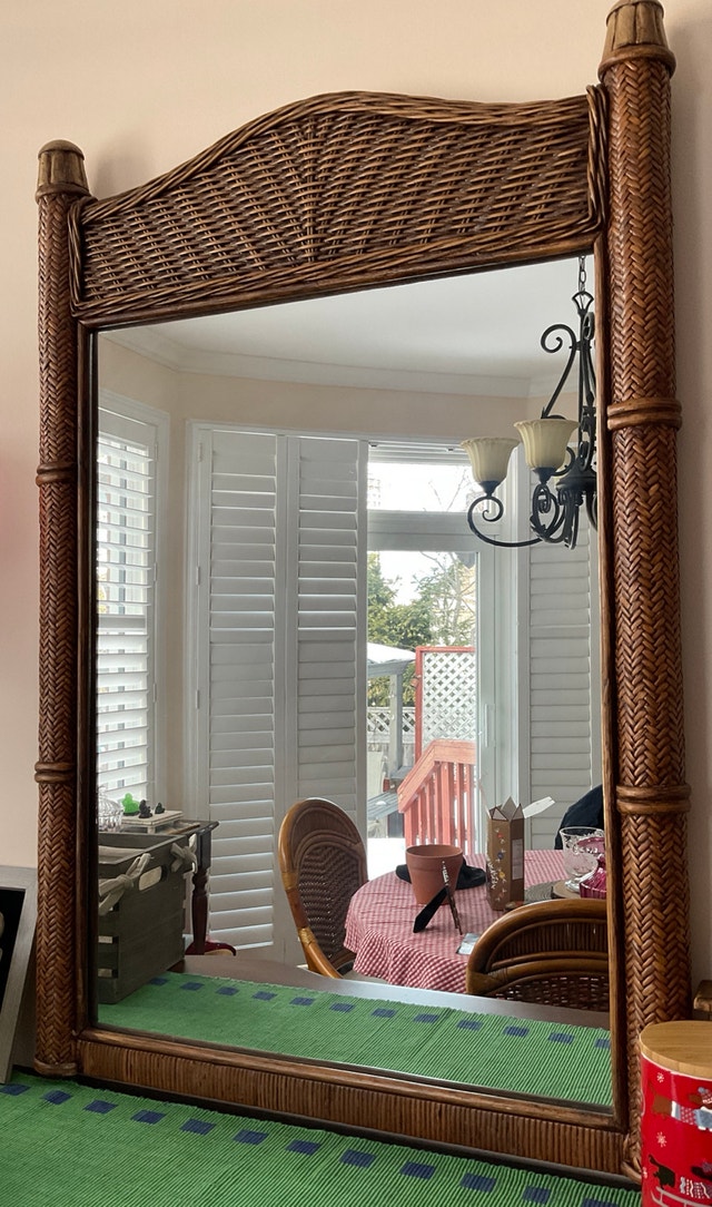 Wicker Mirror