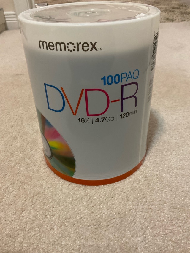 100 DVD-R MEMOREX