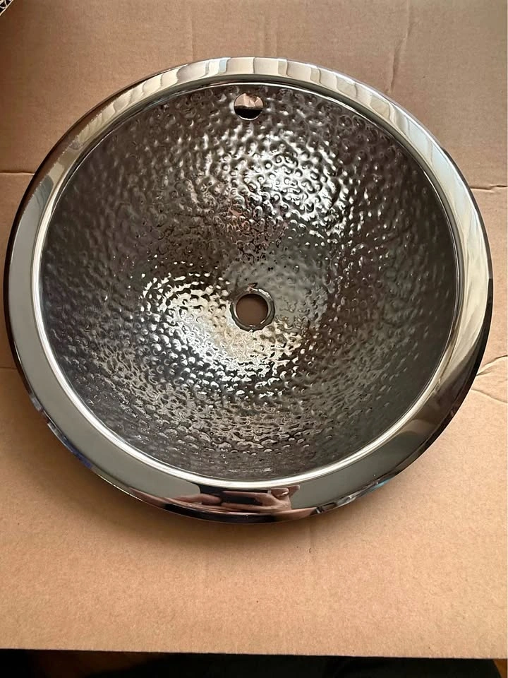 New Luxury Elkay Hammered Round Sink