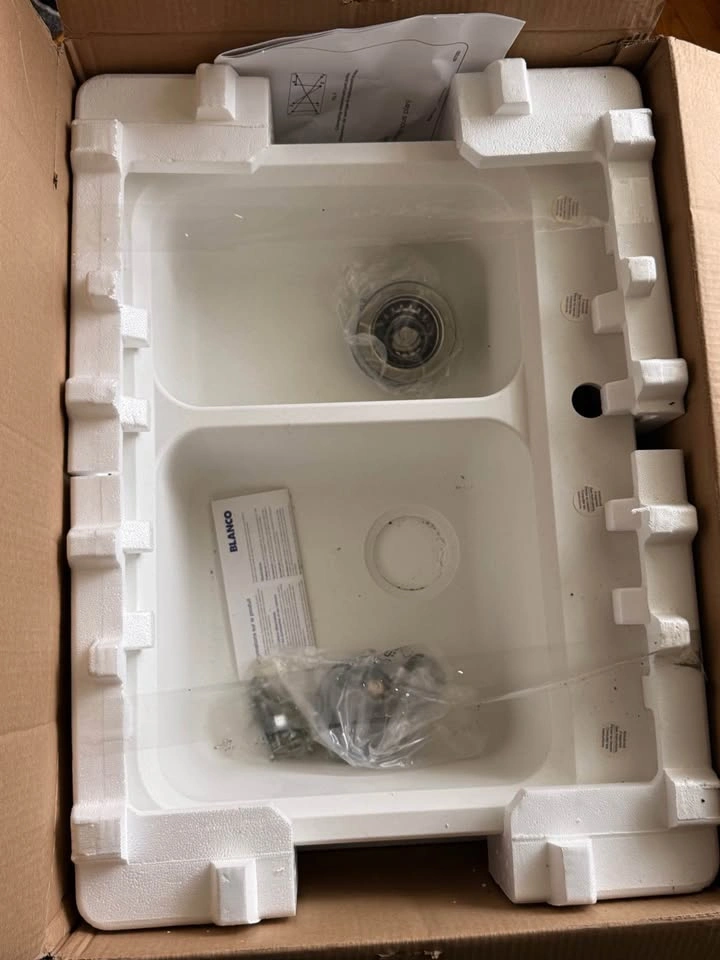 BLANCO SILGRANIT Brighton 1 1/2 White Kitchen Sink New - photo 2