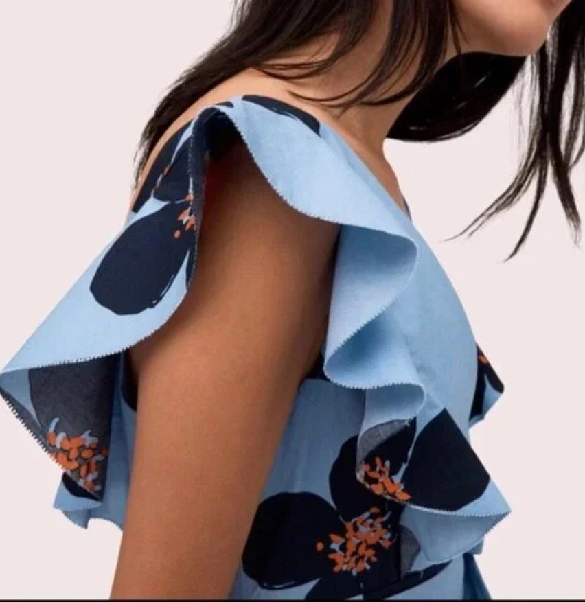 Kate Spade Grand Flora Midi Dress - Blue Heron Size 4 - photo 3