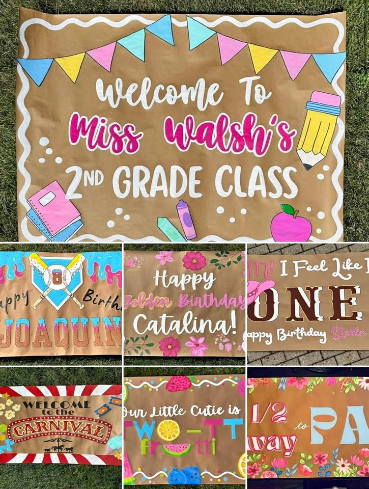 CUSTOM HAND PAINTED PARTY BANNERS