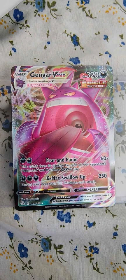 Gengar VMAX Alt Art - Fusion Strike 157/264 | Raw NM - photo 2