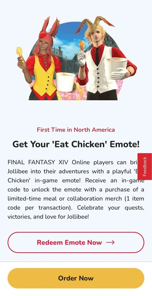 Final Fantasy XIV FF14 Eat Chicken Emote North America - photo 2