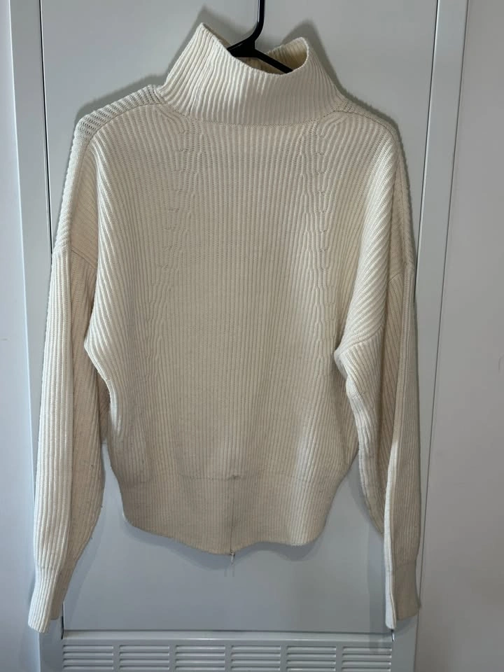 Cream Ribbed Turtleneck Sweater (Size S) [8 Seconds] - photo 2
