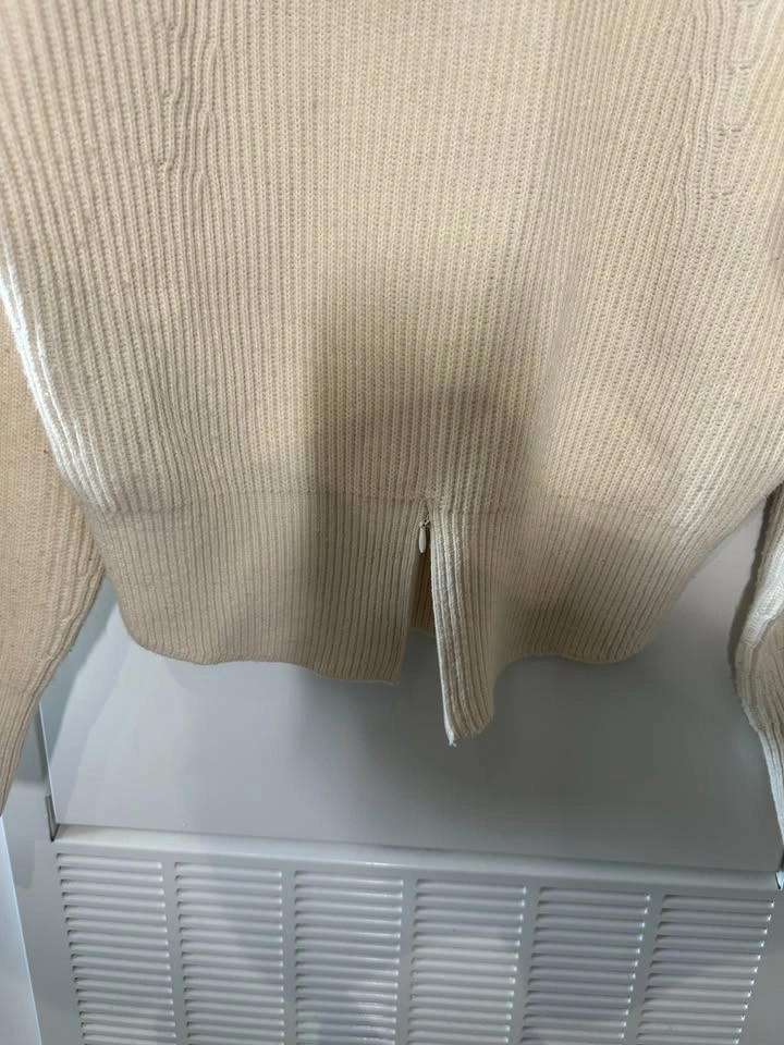Cream Ribbed Turtleneck Sweater (Size S) [8 Seconds] - photo 3