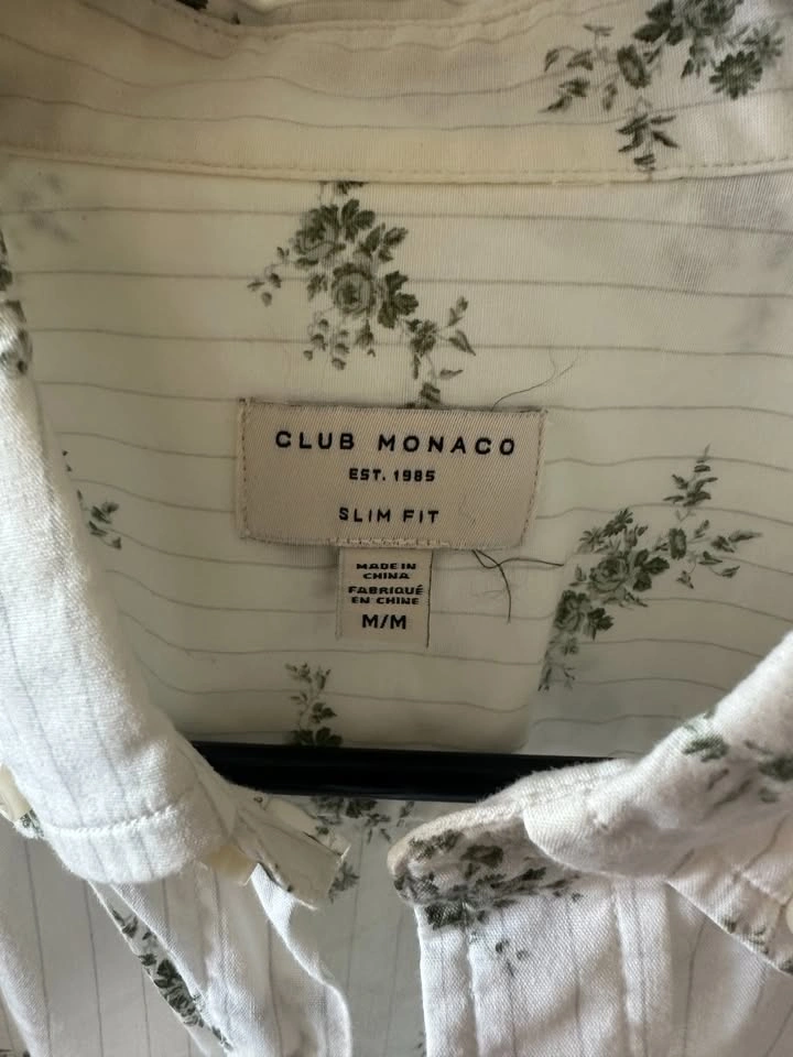 Club Monaco Floral Button-Up Shirt (Size M) – Slim Fit - photo 3