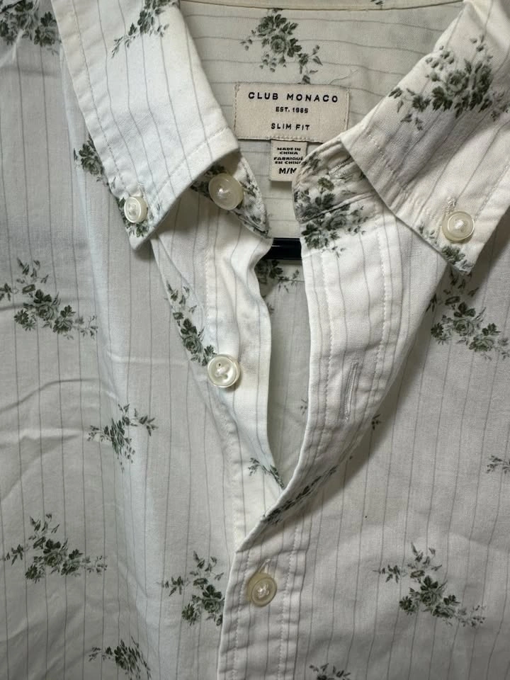 Club Monaco Floral Button-Up Shirt (Size M) – Slim Fit - photo 5